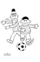 Bert en Ernie kleurplaat 5